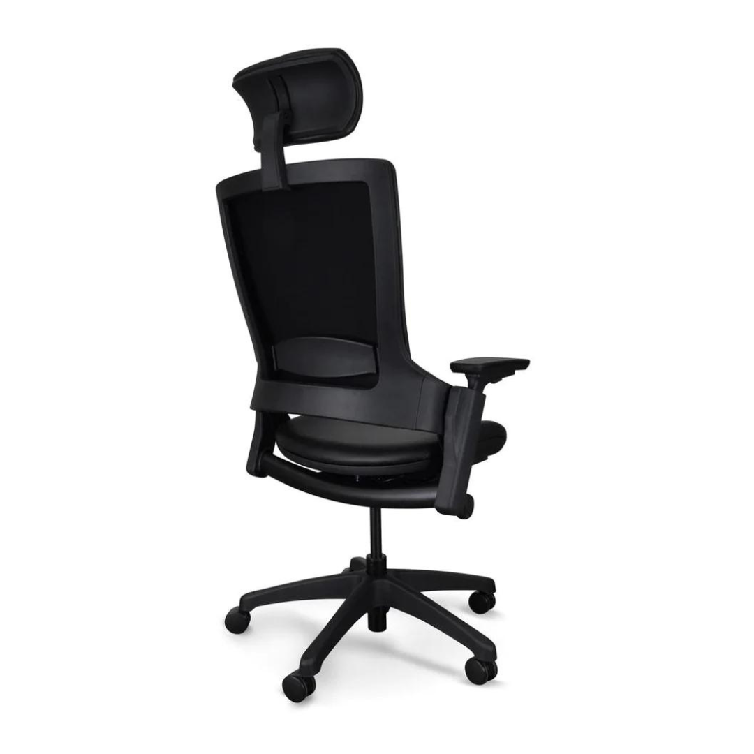 HOI Ergonomic Office Chair with Head Rest - Leather Black